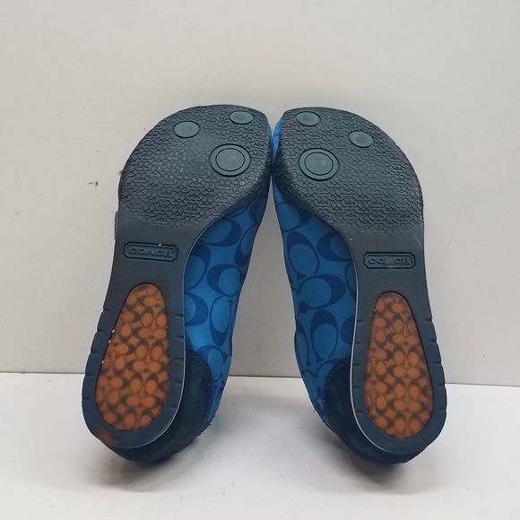 Coach Kyrie Signature Velcro Strap Canvas Leather Shoes Size 7.5 - Picture 3 of 5